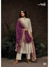 Off White Jansi Aaria Silk Festive Wear Readymade Salwar Kameez J-15